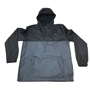O’Neil Men's Black and Gray Hooded Windbreaker Jacket